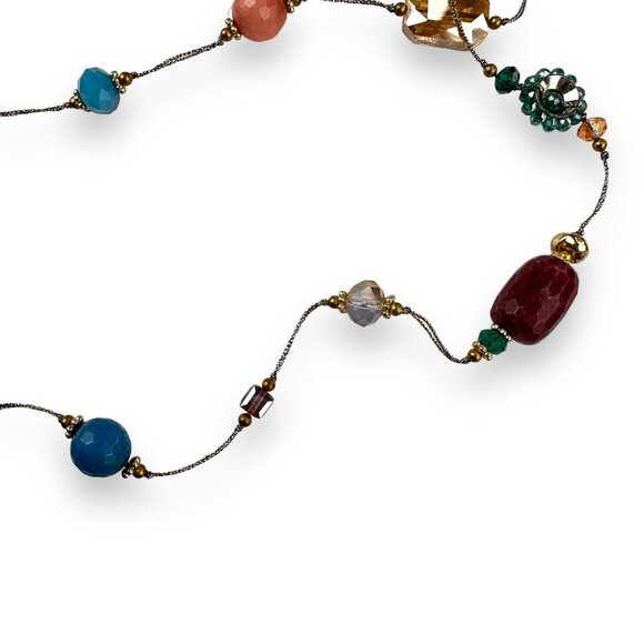 PremierDesigns Paradise Found Multi-Color Beaded Necklace EUC Boho Retro Elegant - Picture 11 of 12